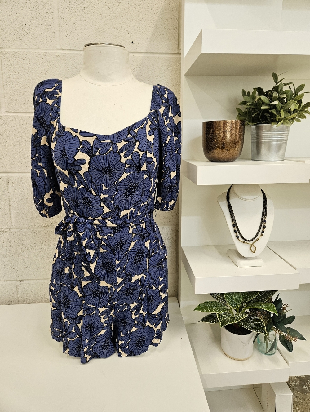 Floral 1/2 Sleeve Romper